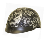 Rodia RHD200V Half Helmet (Skull Boneyard Black, flat)