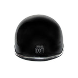 RHD102 Polo Black Half Helmet Back View