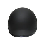 RHD102 Polo Flat Black Half Helmet Front View