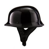RHD103 German Black Half Helmet Side View