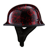 RHD103 German Boneyard Red Half Helmet Side View