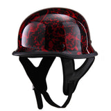 RHD103 German Boneyard Red Half Helmet Perspective View
