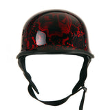 RHD103 German Boneyard Red Half Helmet Front View