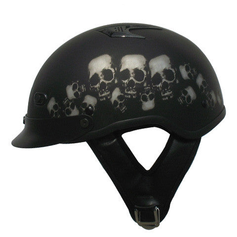 RHD200V Skull Pile Half Helmet Side View