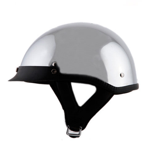 RHD200 Chrome Half Helmet Side View
