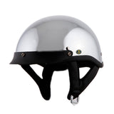 RHD200 Chrome Half Helmet Prospective View